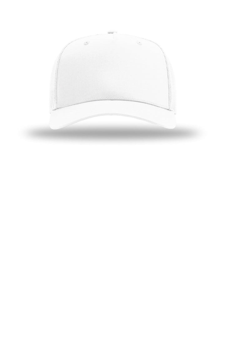Richardson Five-Panel Champ Trucker 112FPC — White — front