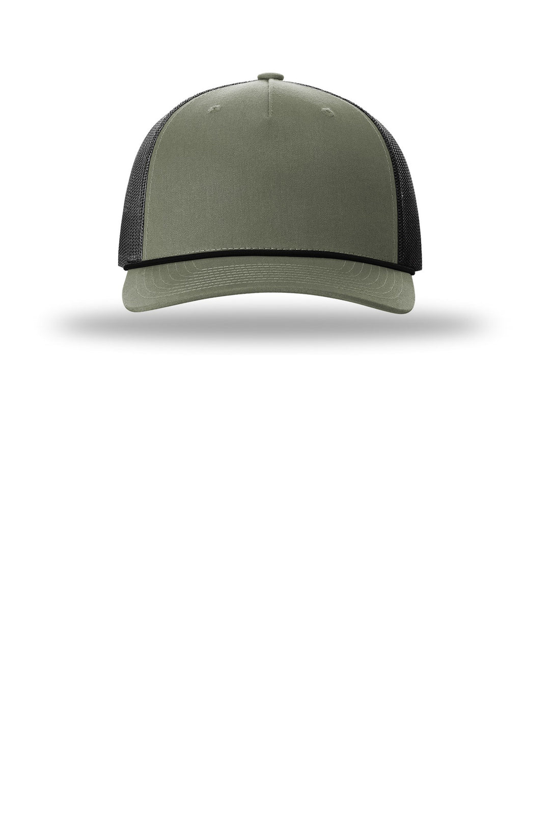 Richardson Five-Panel with Rope 112FPR — Loden/ Black/ Black — front