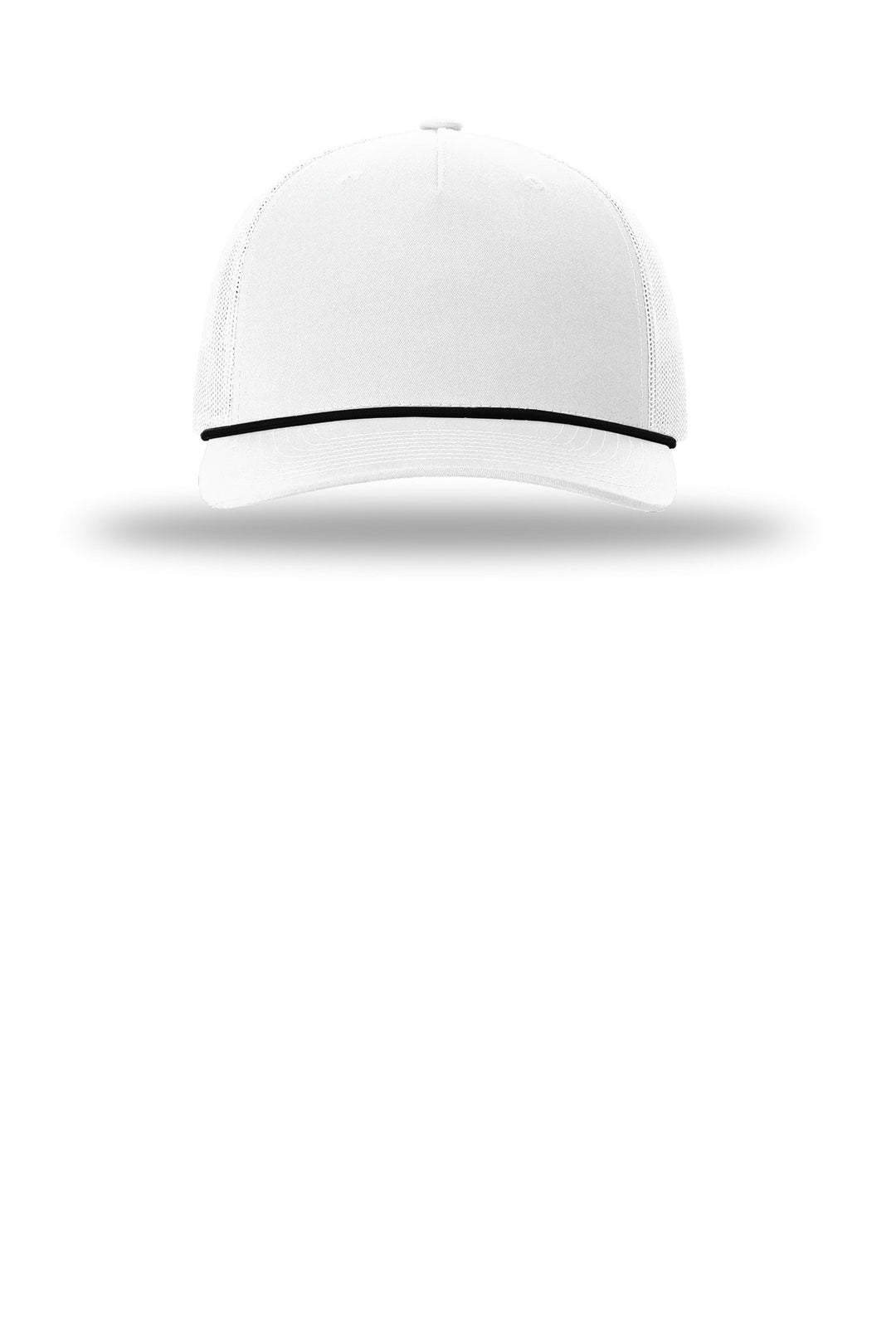 Richardson Five-Panel with Rope 112FPR — White/ Black — front