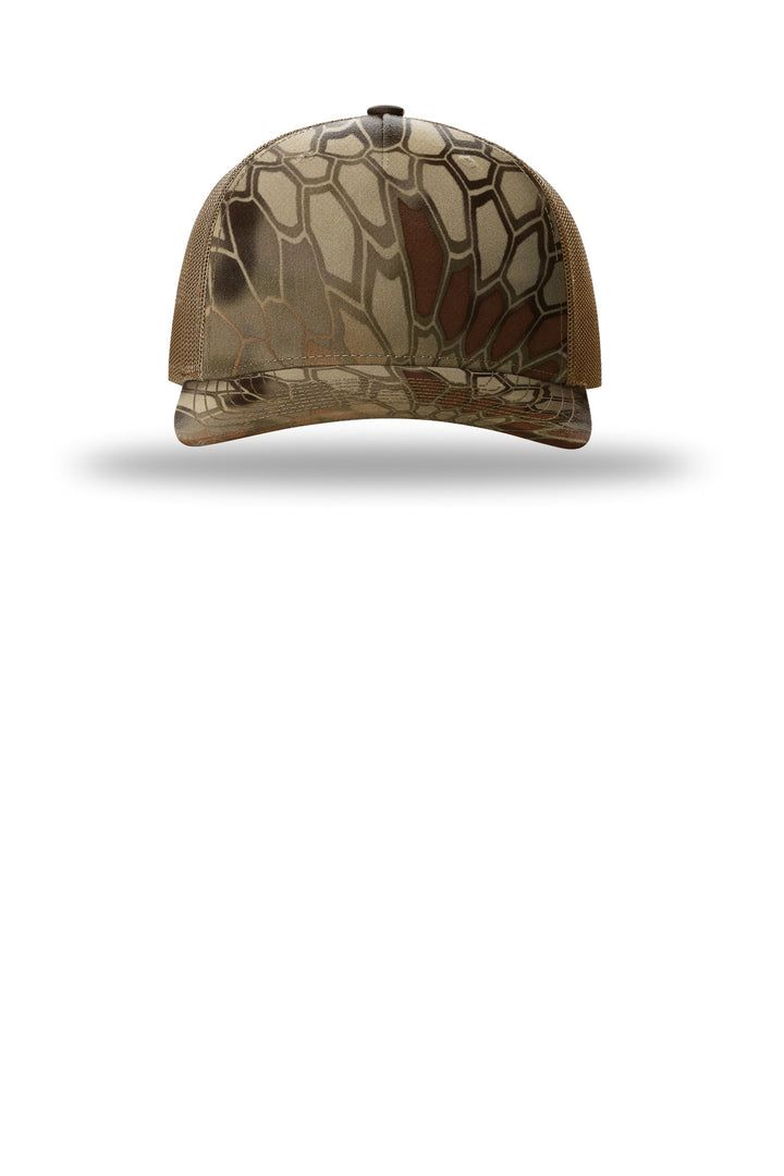 Richardson Printed Five-Panel Trucker 112PFP — Kryptek Highlander/ Buck — front