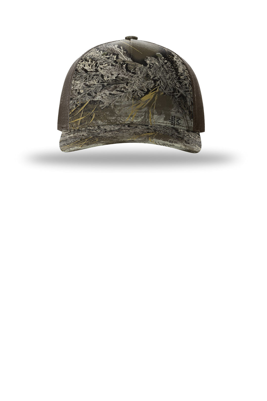 Richardson Printed Five-Panel Trucker 112PFP — Realtree Max-1 Xt/ Brown — front