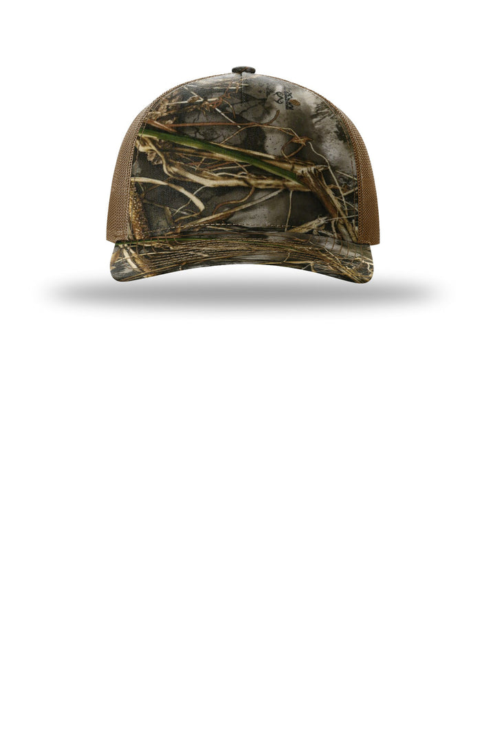 Richardson Printed Five-Panel Trucker 112PFP — Realtree Max-7/ Buck — front