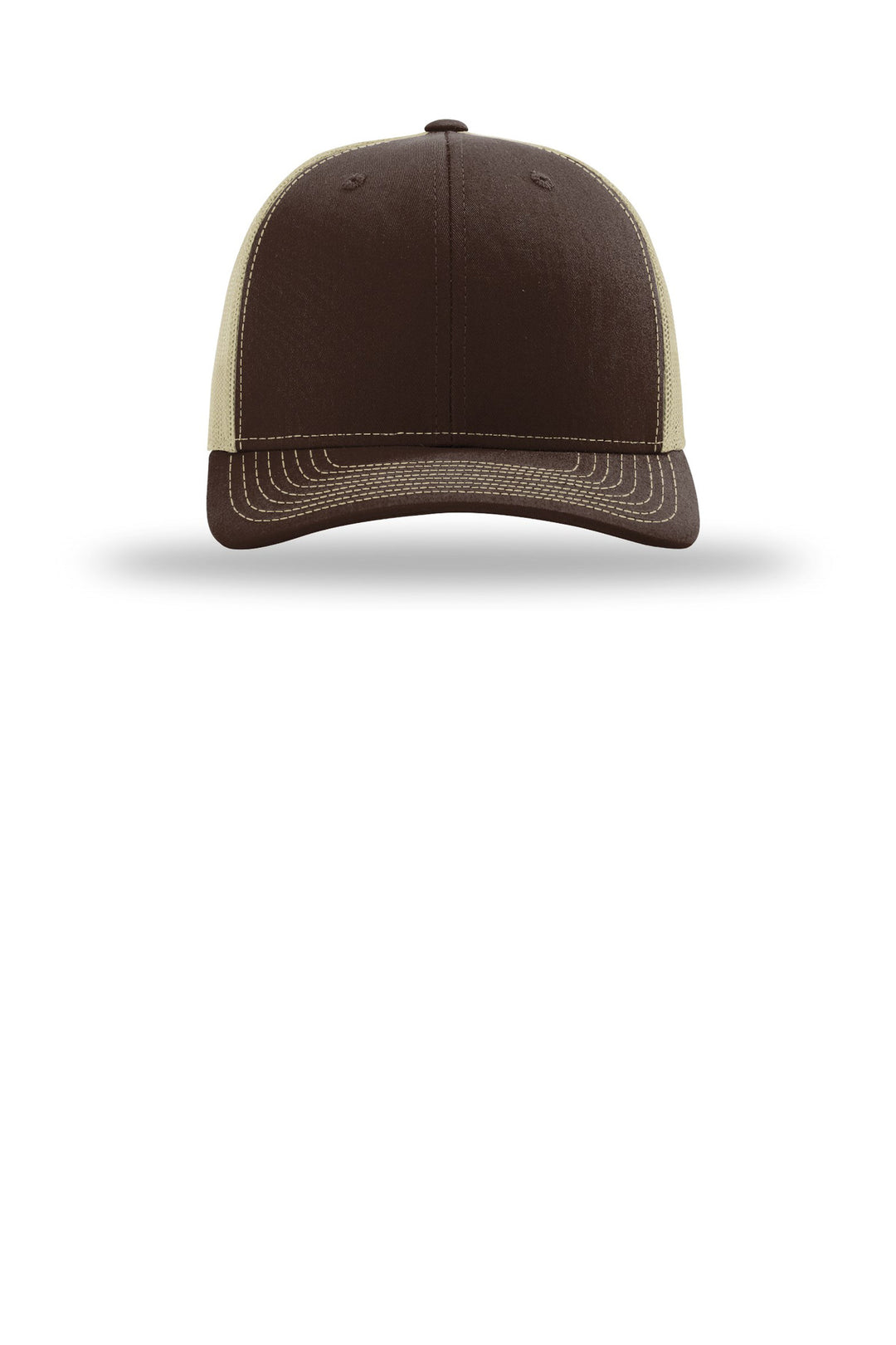 Richardson 112+ R-Flex Adjustable Trucker 112PL — Brown/ Khaki — front
