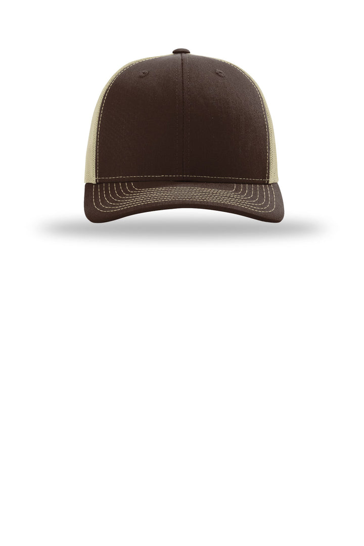 Richardson 112+ R-Flex Adjustable Trucker 112PL — Brown/ Khaki — front
