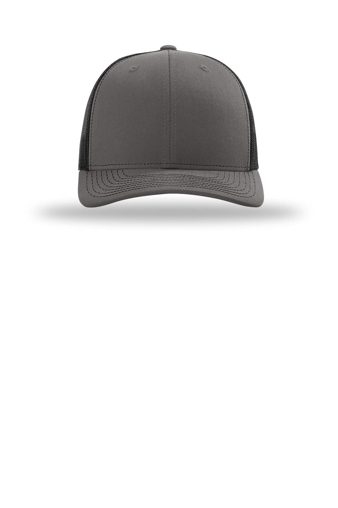 Richardson 112+ R-Flex Adjustable Trucker 112PL — Charcoal/ Black — front
