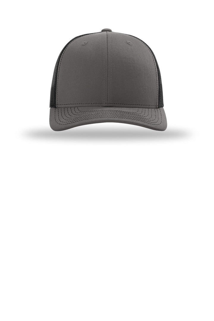 Richardson 112+ R-Flex Adjustable Trucker 112PL — Charcoal/ Black — front