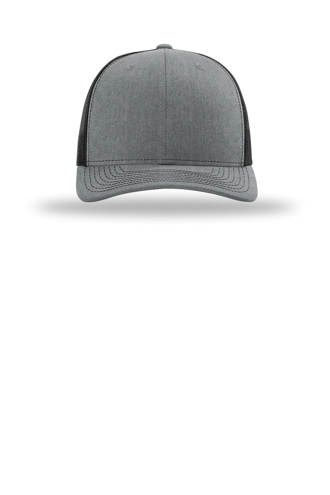 Richardson 112+ R-Flex Adjustable Trucker 112PL — Heather Grey/ Black — front