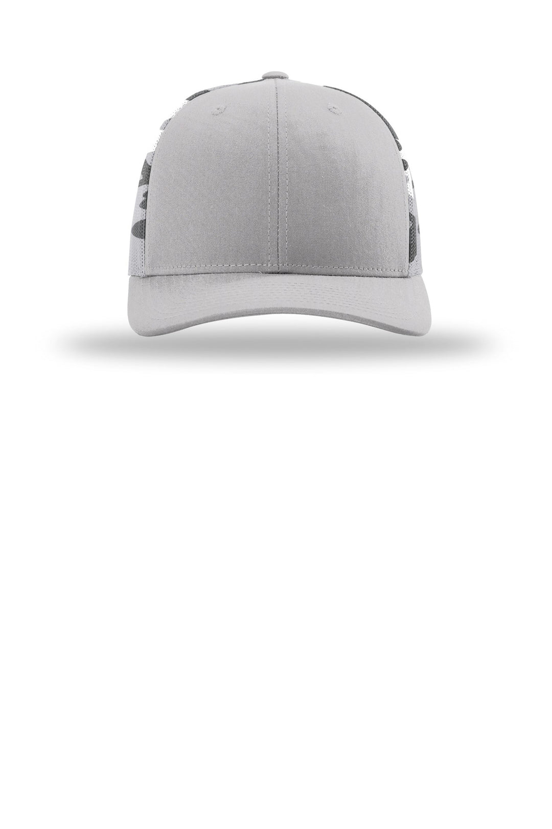 Richardson Printed Mesh Trucker 112PM — Silver/ Grey Camo — front