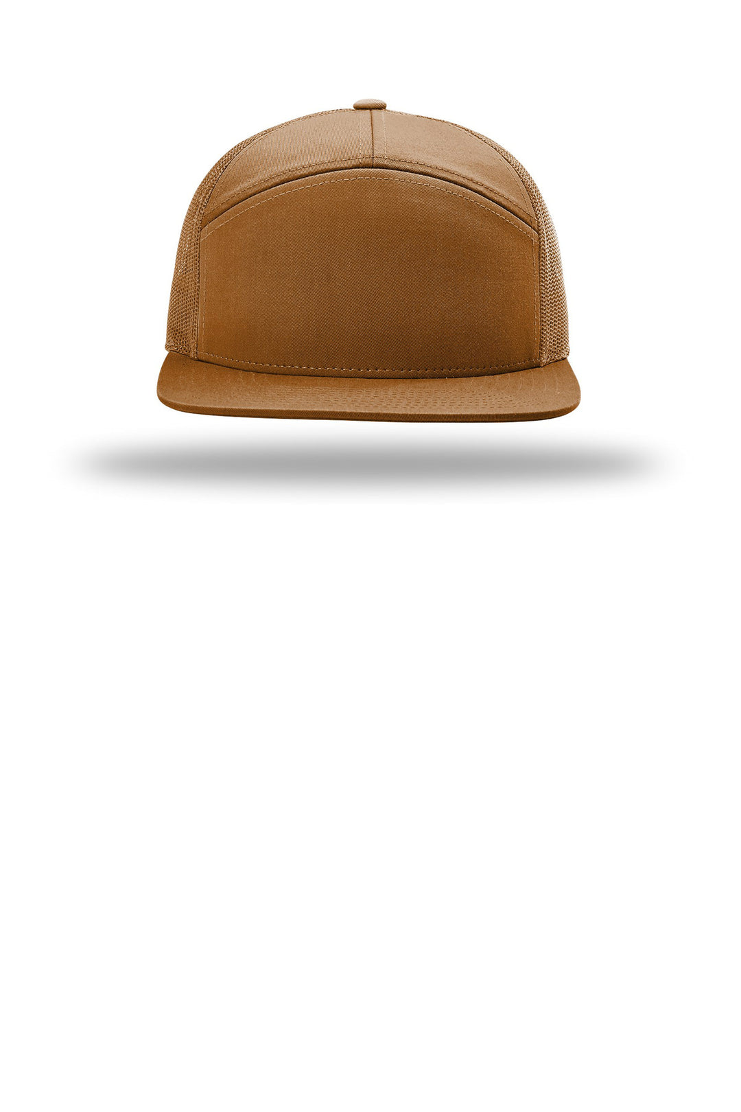 Richardson 7-Panel Trucker 168 — Caramel — front