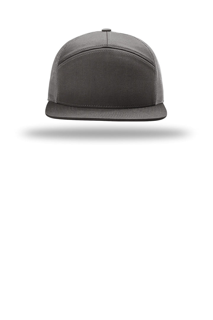 Richardson 7-Panel Trucker 168 — Charcoal — front