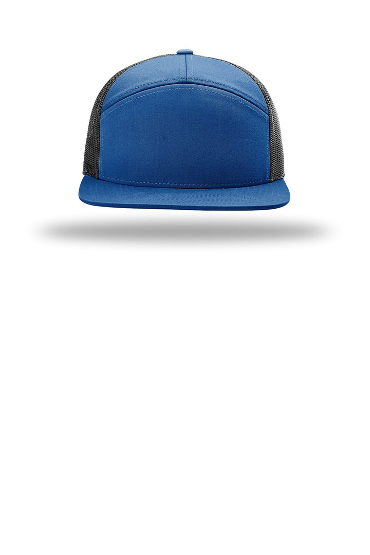 Richardson 7-Panel Trucker 168 — Royal/ Black — front