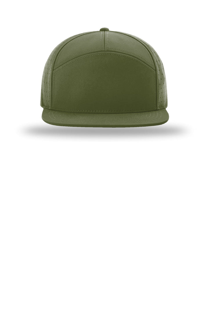 Richardson Cannon 7-Panel Flatbill 169 — Moss Green — front