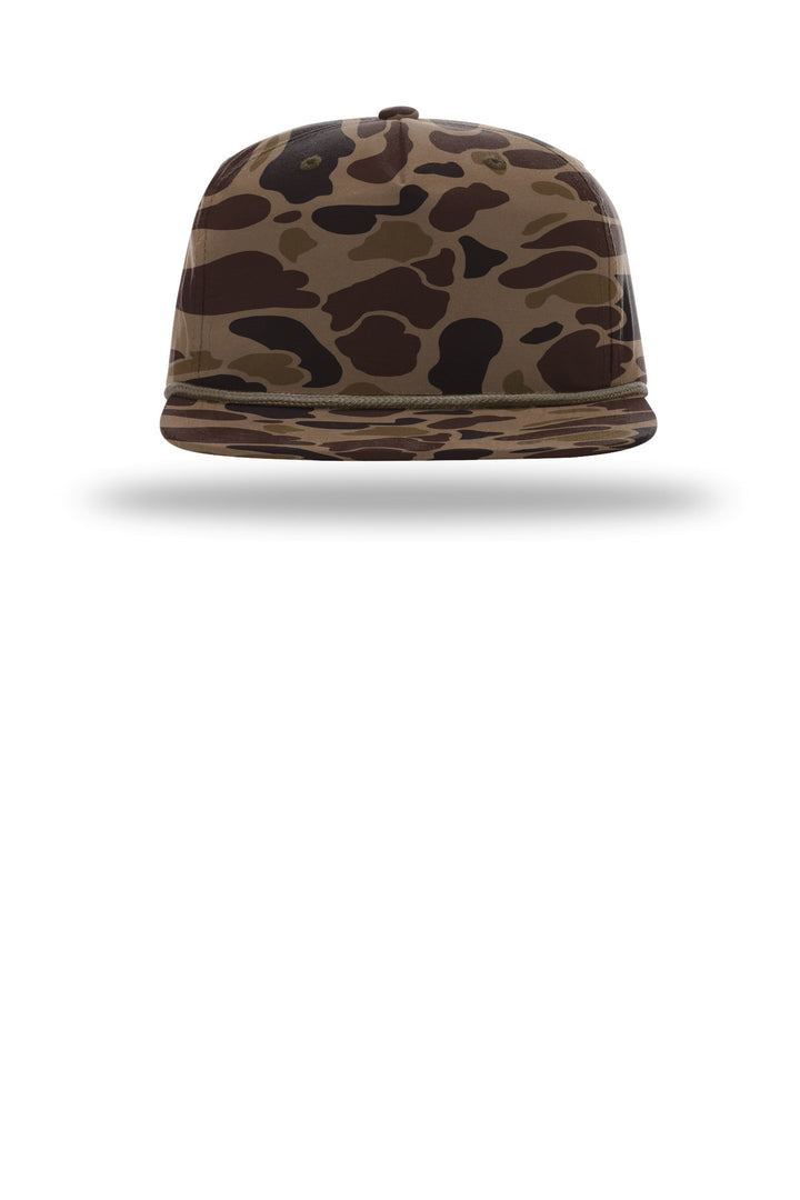 Richardson Printed Umpqua Gramps Cap 256P — Bark Duck Camo/ Brown — front