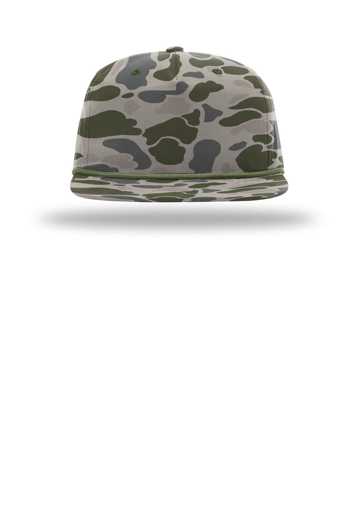 Richardson Printed Umpqua Gramps Cap 256P — Marsh Duck Camo/ Army Olive — front