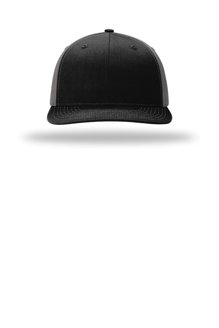 Richardson Solid Twill Trucker 312 — Black/ Charcoal — front