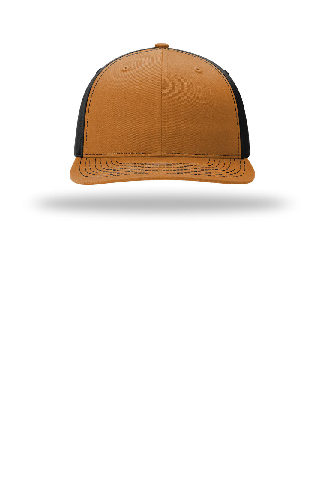 Richardson Solid Twill Trucker 312 — Caramel/ Black — front