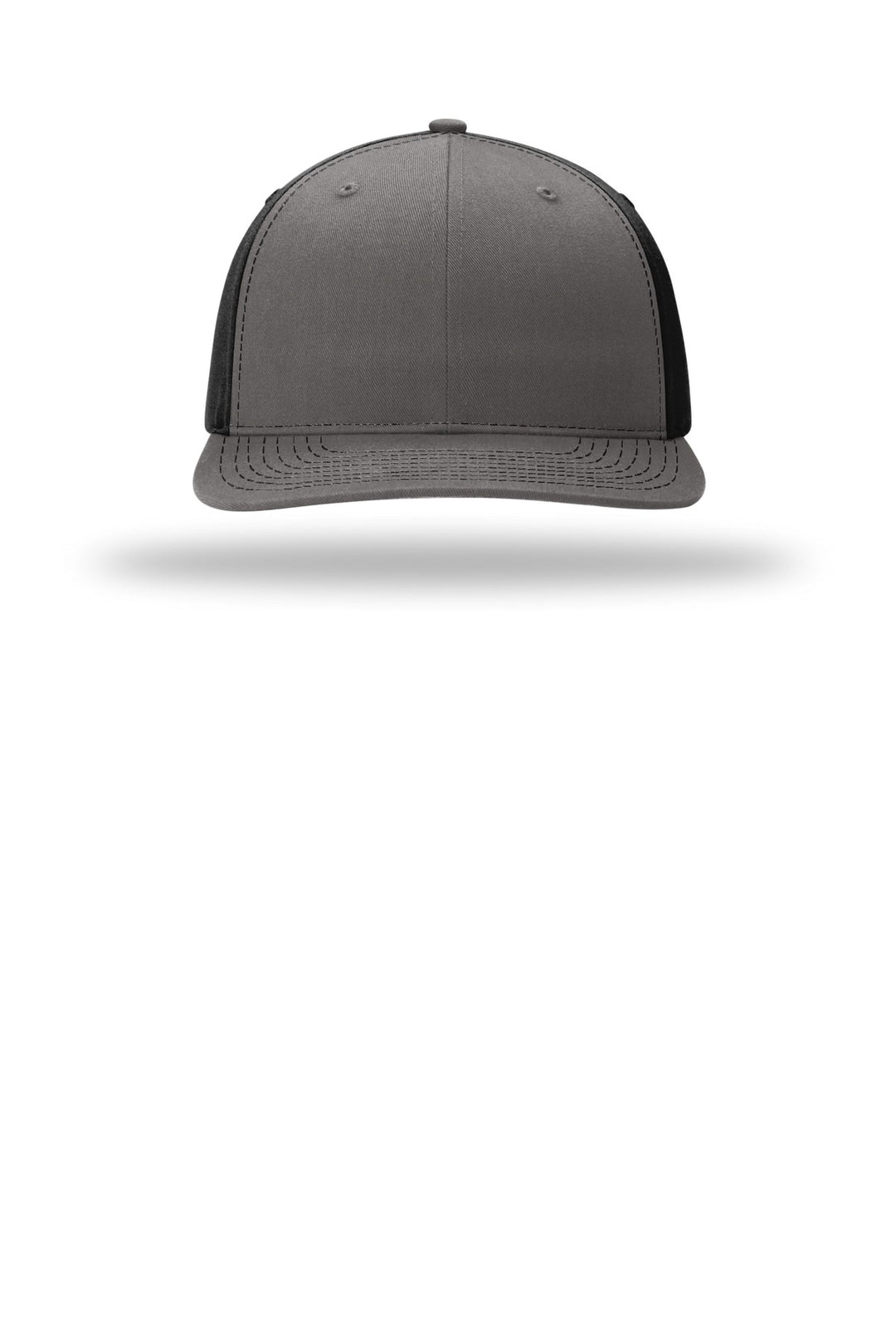 Richardson Solid Twill Trucker 312 — Charcoal/ Black — front