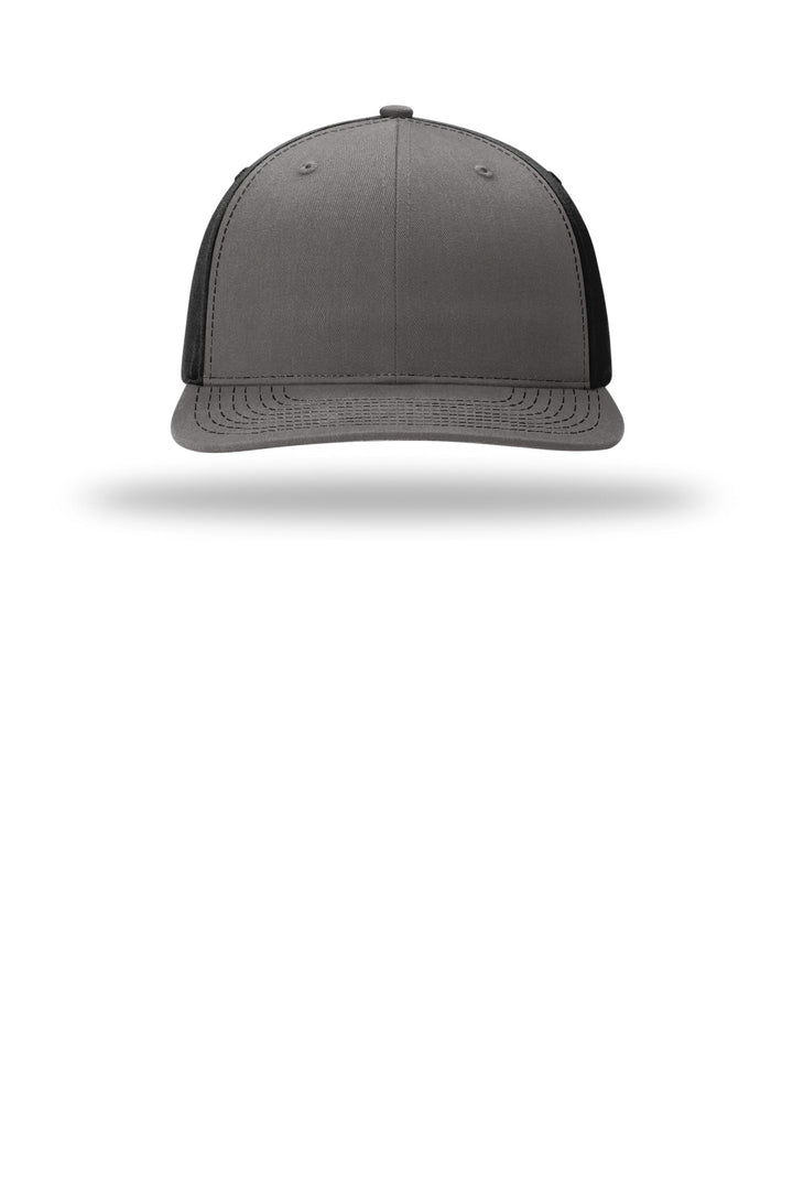 Richardson Solid Twill Trucker 312 — Charcoal/ Black — front