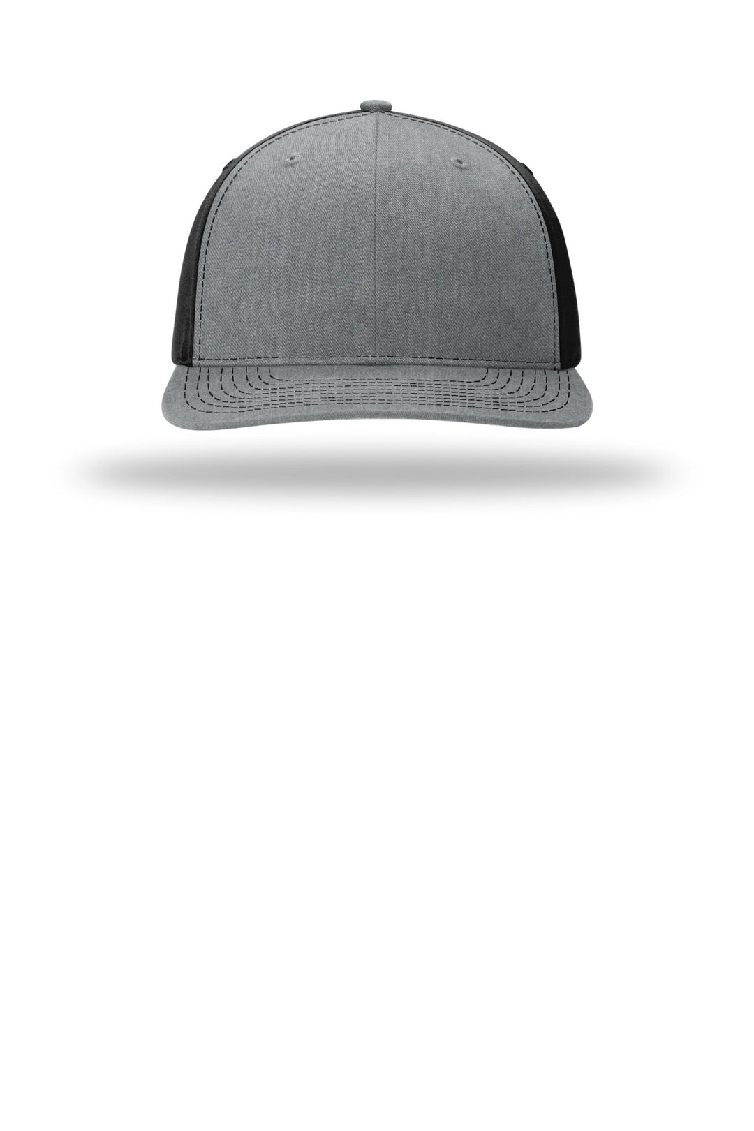 Richardson Solid Twill Trucker 312 — Heather Grey/ Black — front