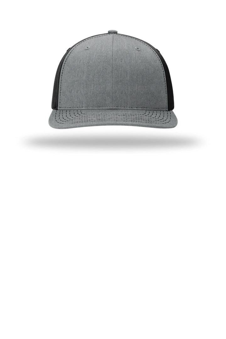 Richardson Solid Twill Trucker 312 — Heather Grey/ Black — front
