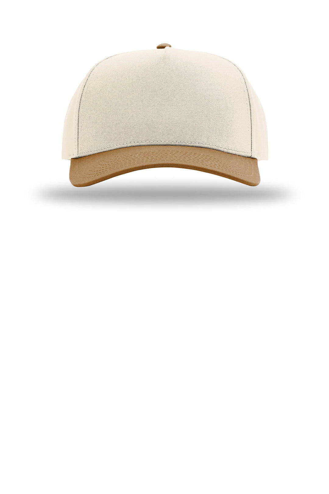 Richardson Full Fabric 5-Panel Champ 323FPC — Cream/ Cream/ Caramel — front