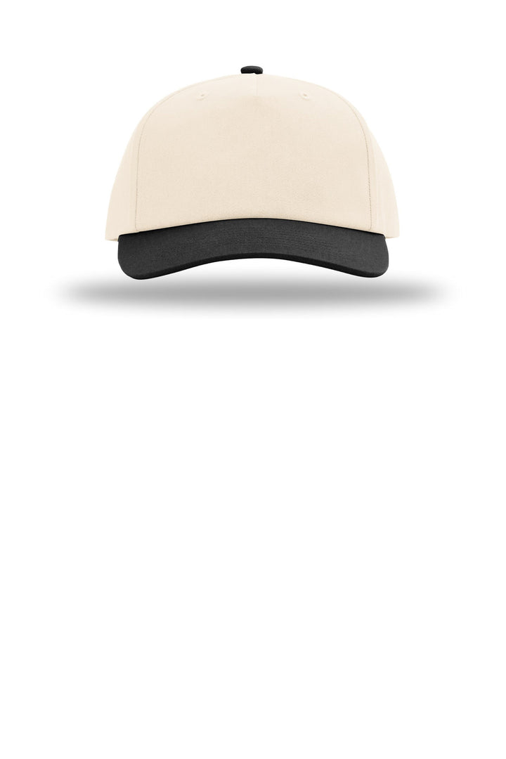 Richardson 5-Panel Relaxed Gramps 356 — Cream/ Cream/ Black — front