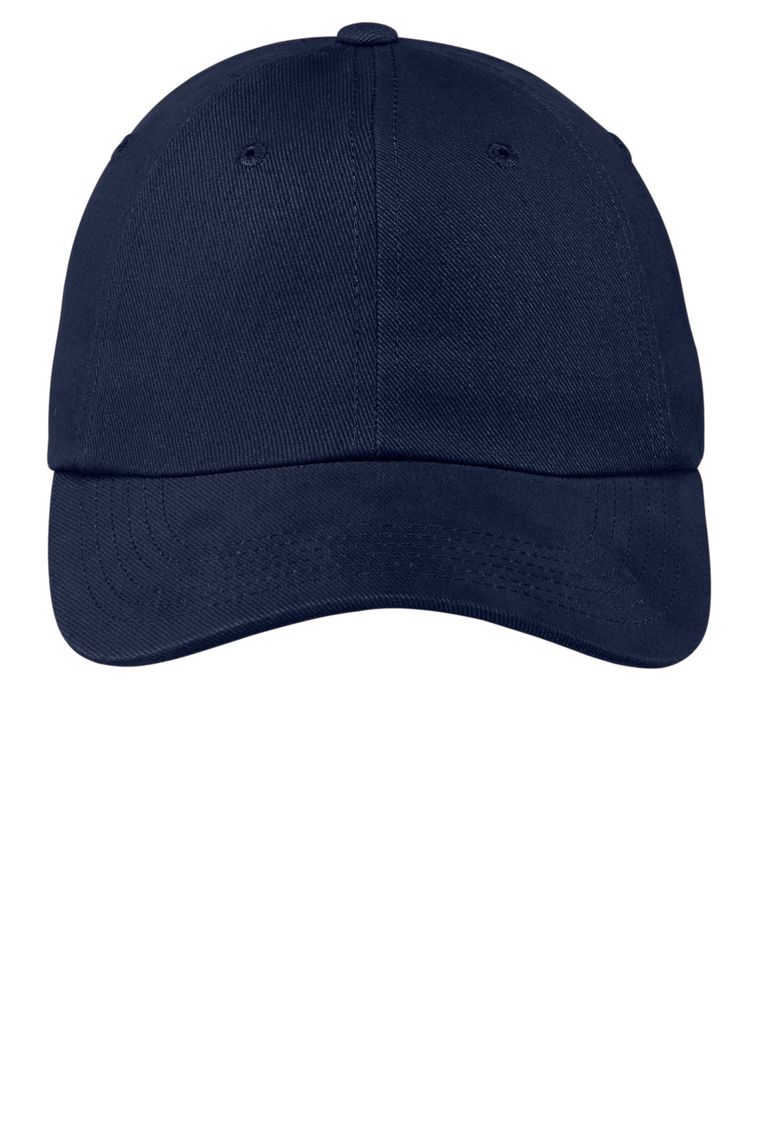 Port Authority Unstructured Brushed Twill Cap.  BTU — Navy — front