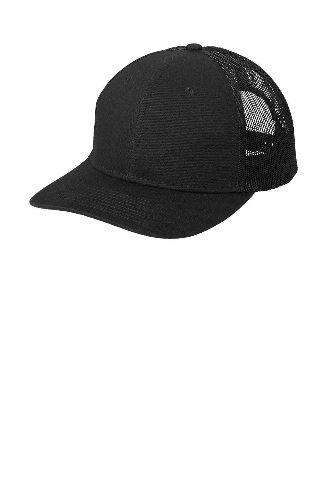 Port Authority Snapback Trucker Cap. C402 — Black — front