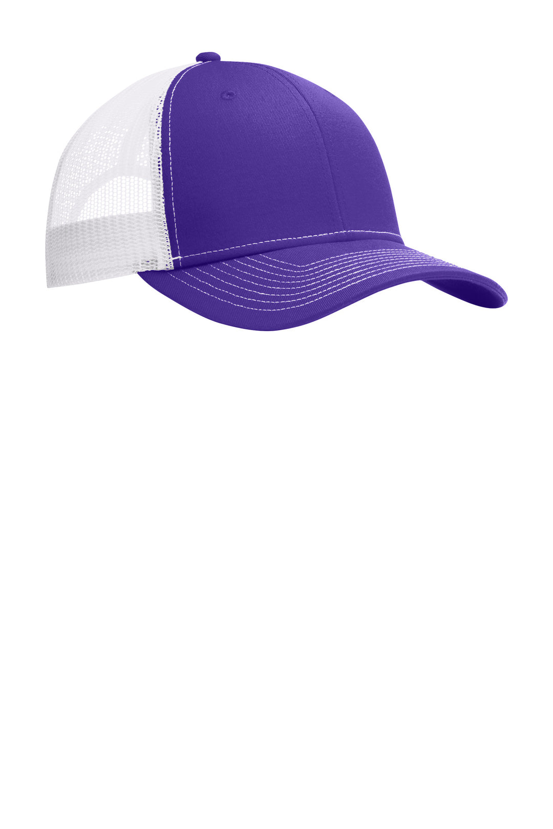 Port Authority Snapback Trucker Cap. C402 — Purple/ White — front