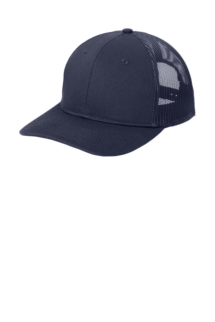 Port Authority Snapback Trucker Cap. C402 — True Navy — front