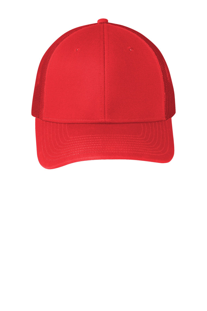 Port Authority Snapback Trucker Cap. C402 — True Red — front