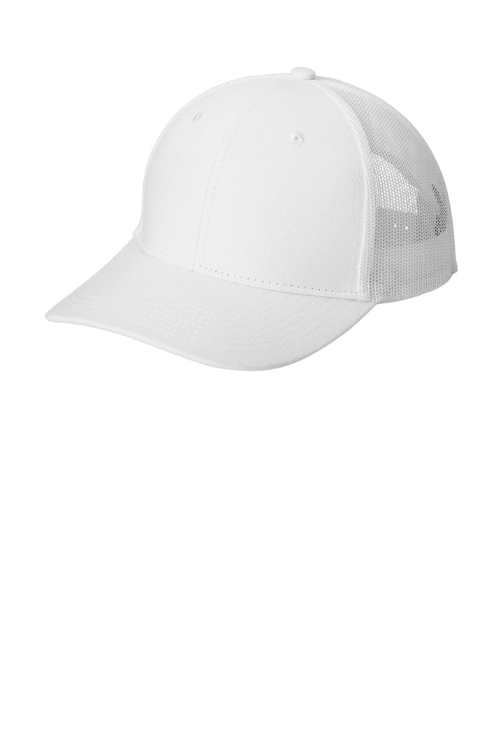 Port Authority Snapback Trucker Cap. C402 — White — front