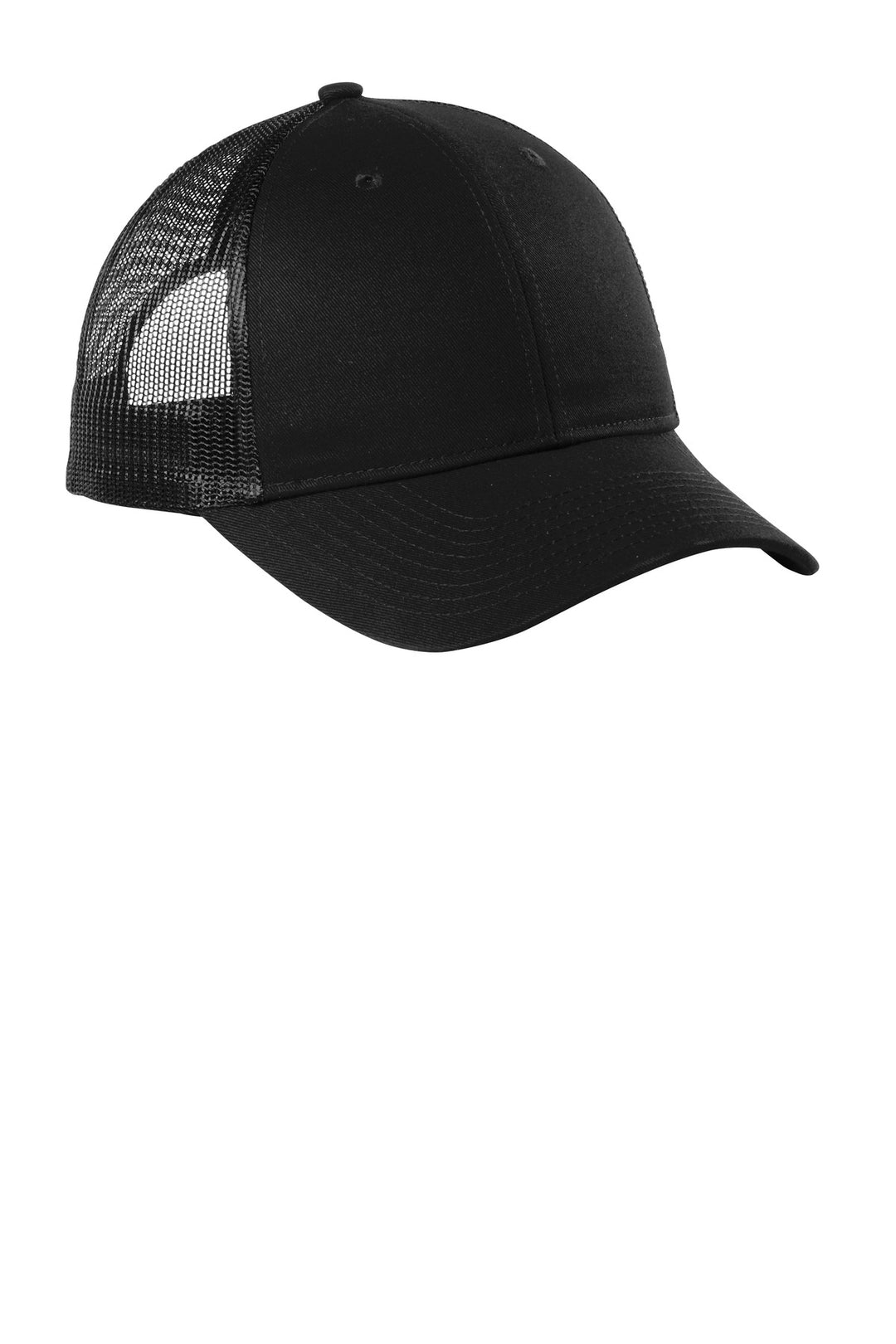 Port Authority  Low-Profile Snapback Trucker Cap C402LP — Black — front