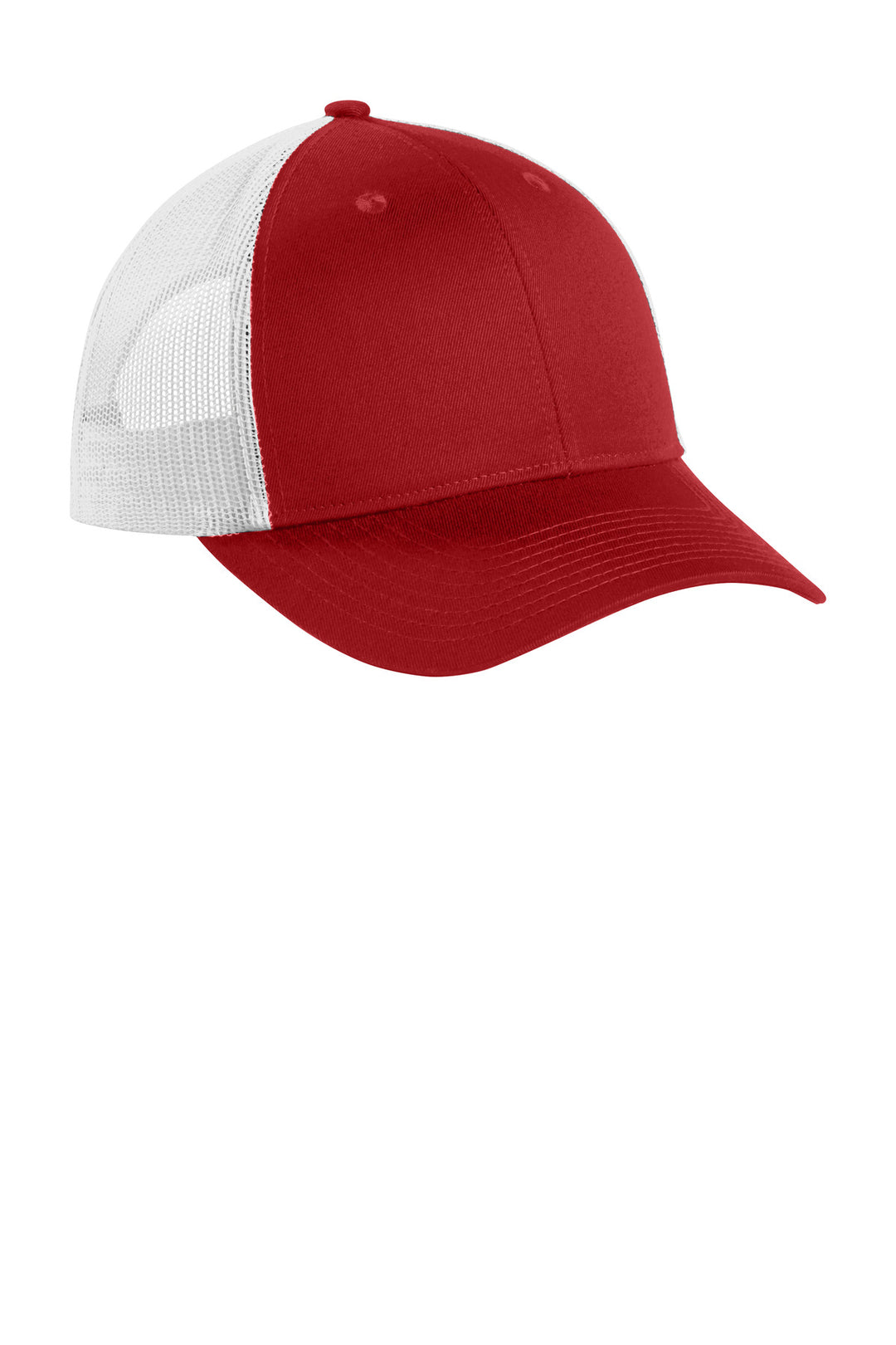 Port Authority  Low-Profile Snapback Trucker Cap C402LP — Flame Red/ White — front