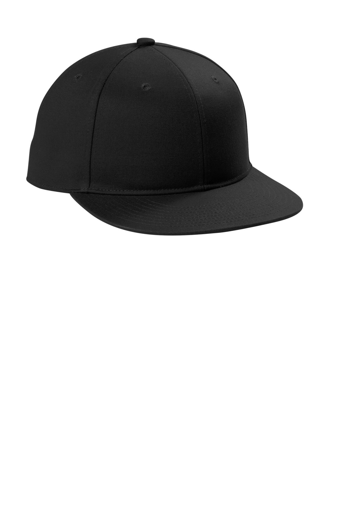 Port Authority Snapback Flat Bill Cap C406 — Black — front