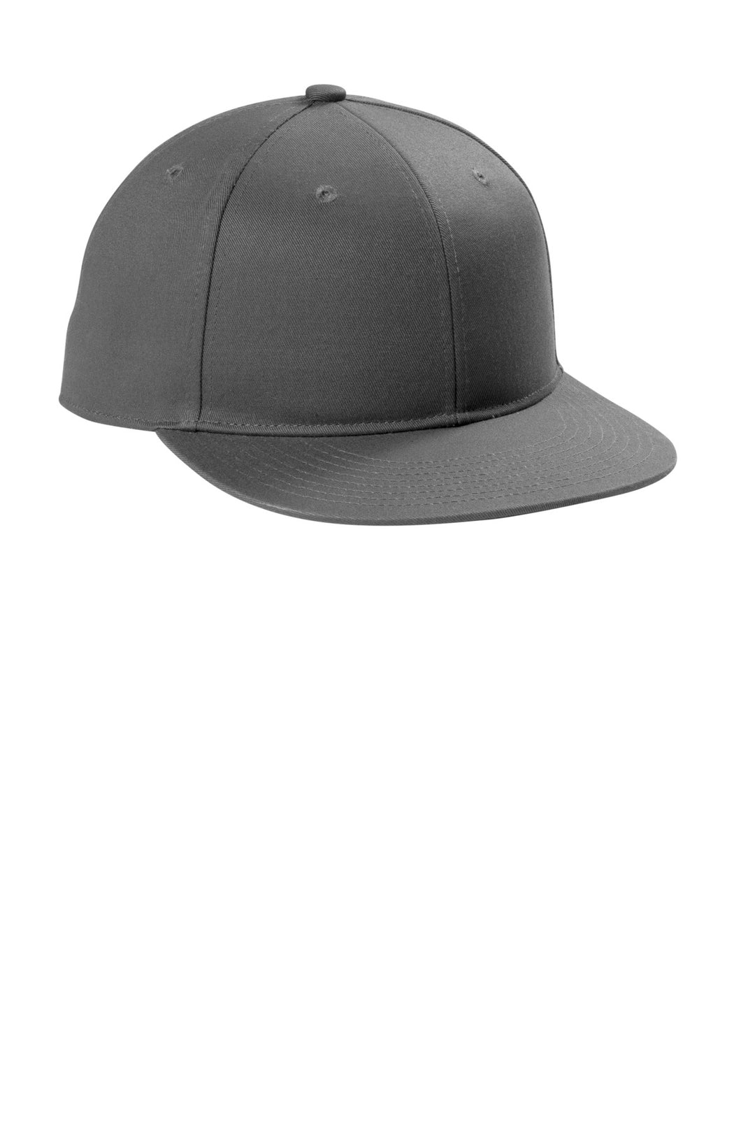 Port Authority Snapback Flat Bill Cap C406 — Grey Steel — front