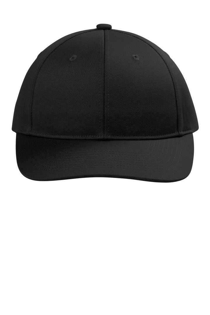 Port Authority Snapback Cap C408 — Black — front