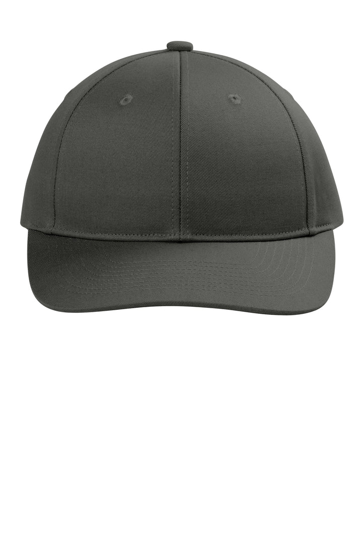 Port Authority Snapback Cap C408 — Grey Steel — front