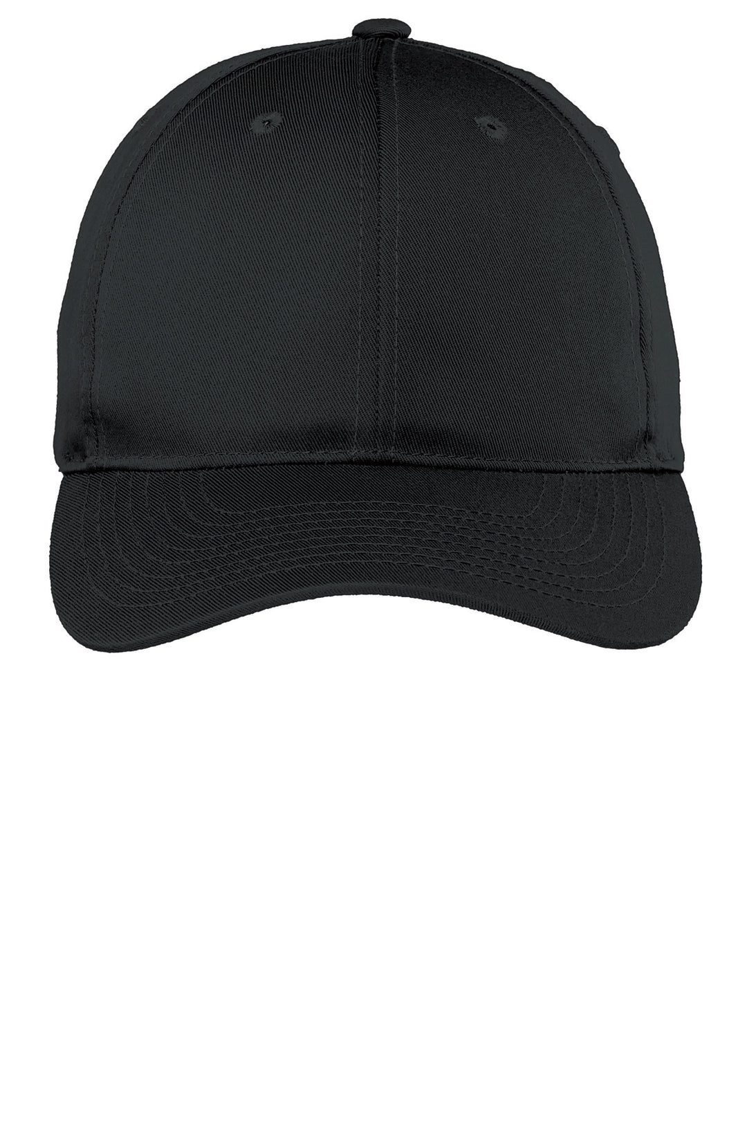 Port Authority Fine Twill Cap.  C800 — Black — front