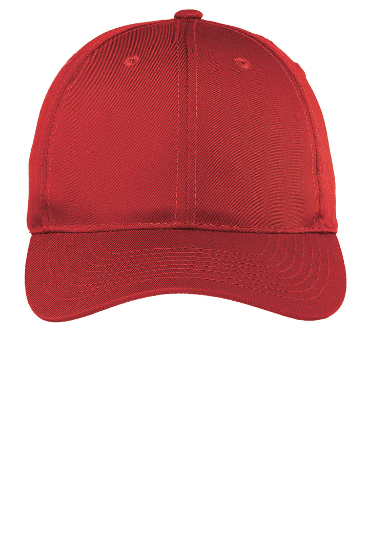 Port Authority Fine Twill Cap.  C800 — Red — front