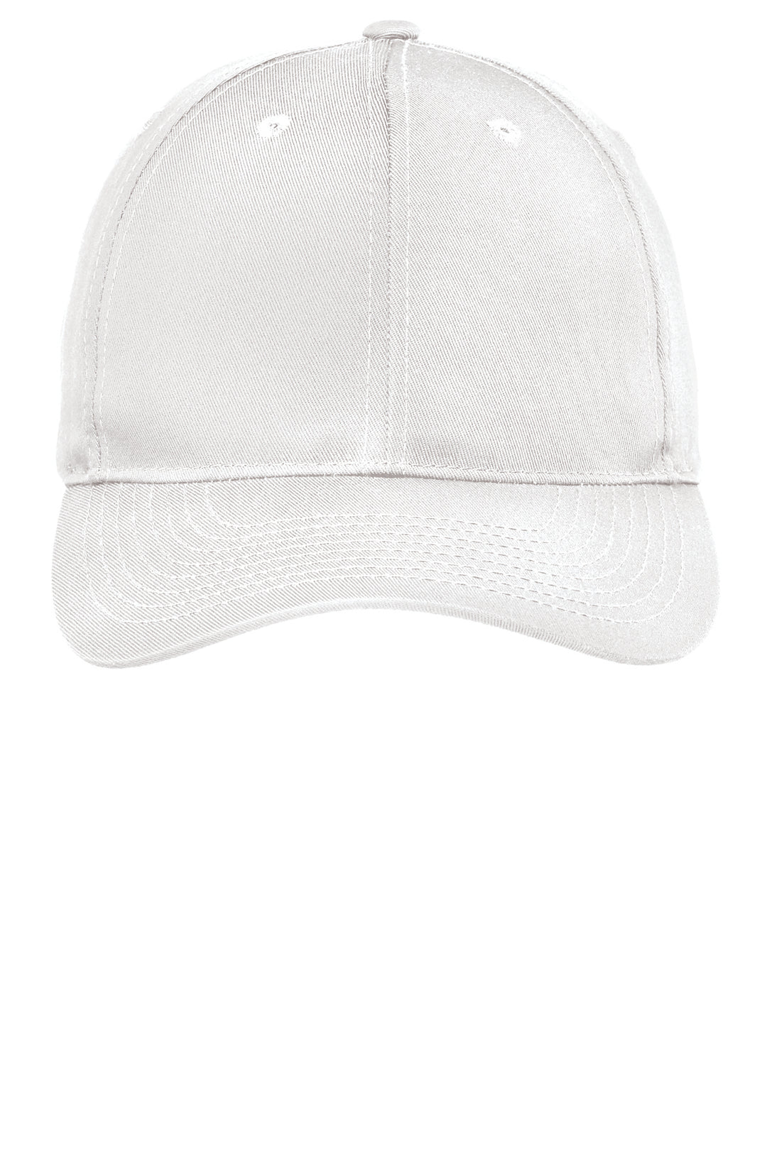 Port Authority Fine Twill Cap.  C800 — White — front