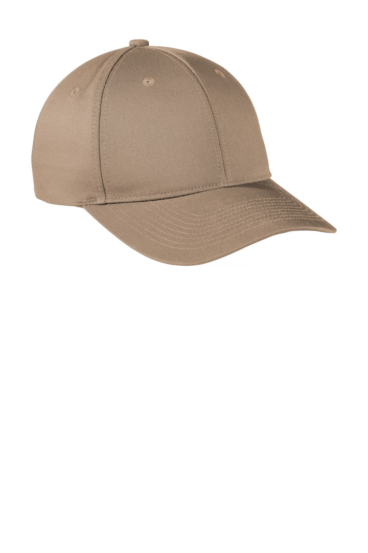 Port Authority  Snapback Fine Twill Cap  C801 — Khaki — front