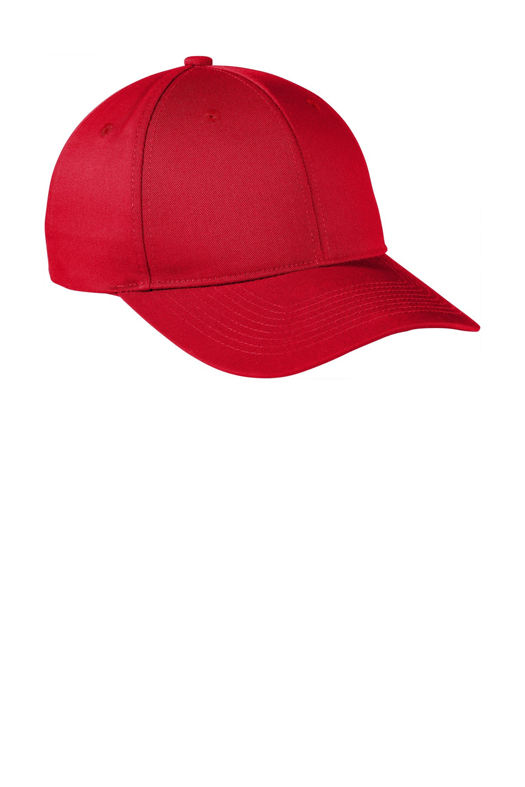 Port Authority  Snapback Fine Twill Cap  C801 — Red — front