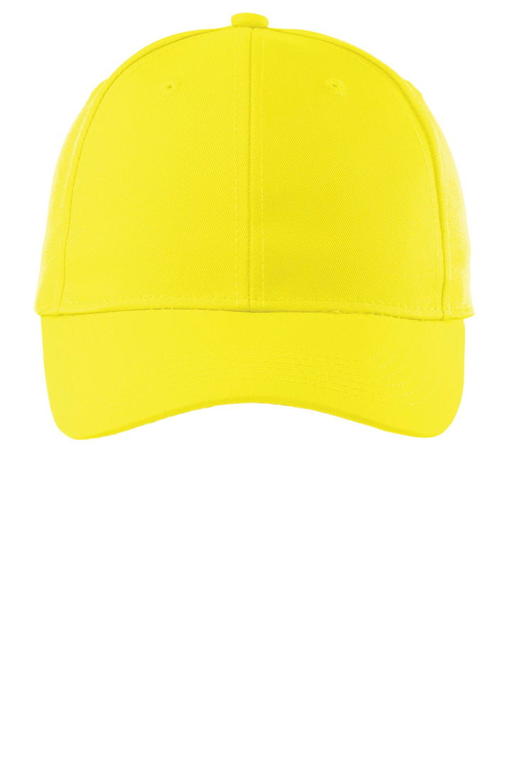 Port Authority Solid Enhanced Visibility Cap. C806 — Safety Yellow — front