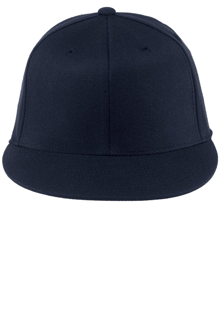 Port Authority Flexfit 210 Flat Bill Cap. C808 — Navy — front