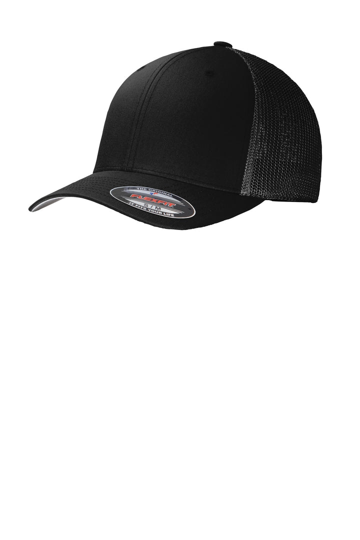 Port Authority Flexfit Mesh Back Cap. C812 — Black/ Black — front