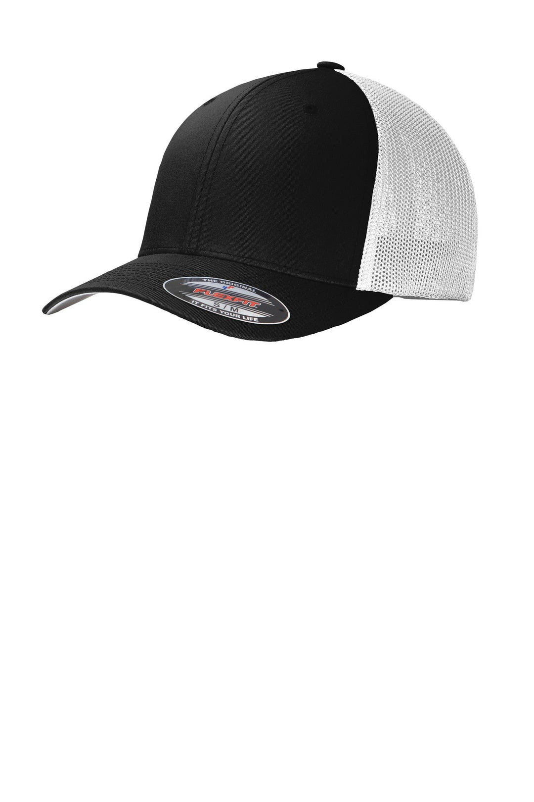 Port Authority Flexfit Mesh Back Cap. C812 — Black/ White — front