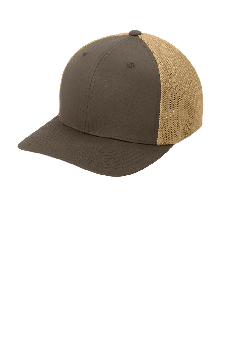 Port Authority Flexfit Mesh Back Cap. C812 — Brown/ Khaki — front