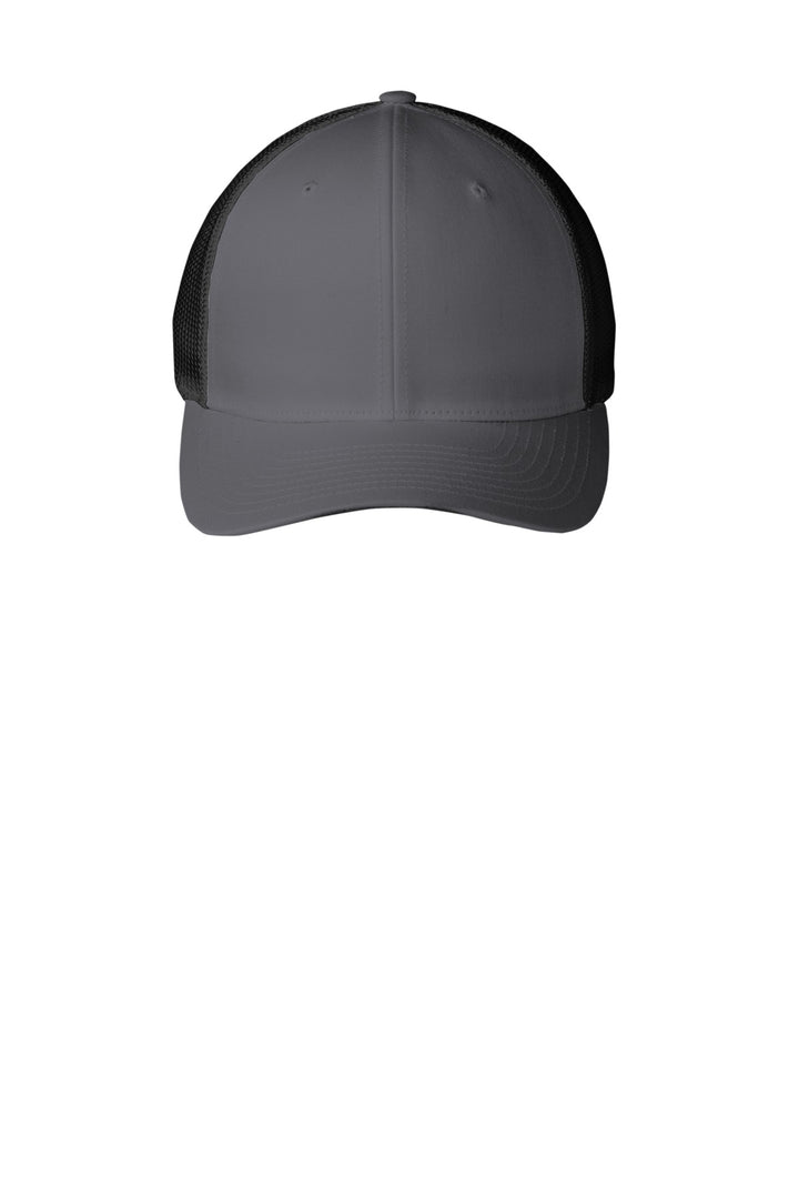 Port Authority Flexfit Mesh Back Cap. C812 — Graphite/ Black — front