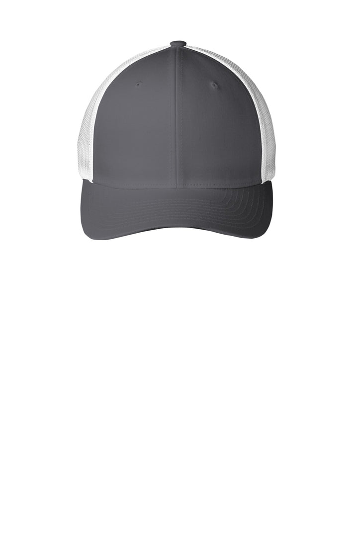 Port Authority Flexfit Mesh Back Cap. C812 — Graphite/ White — front